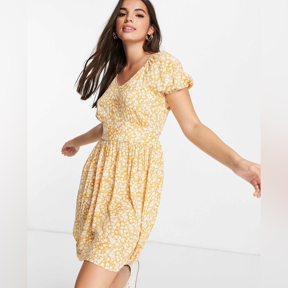 Pieces Orange Floral Sundress